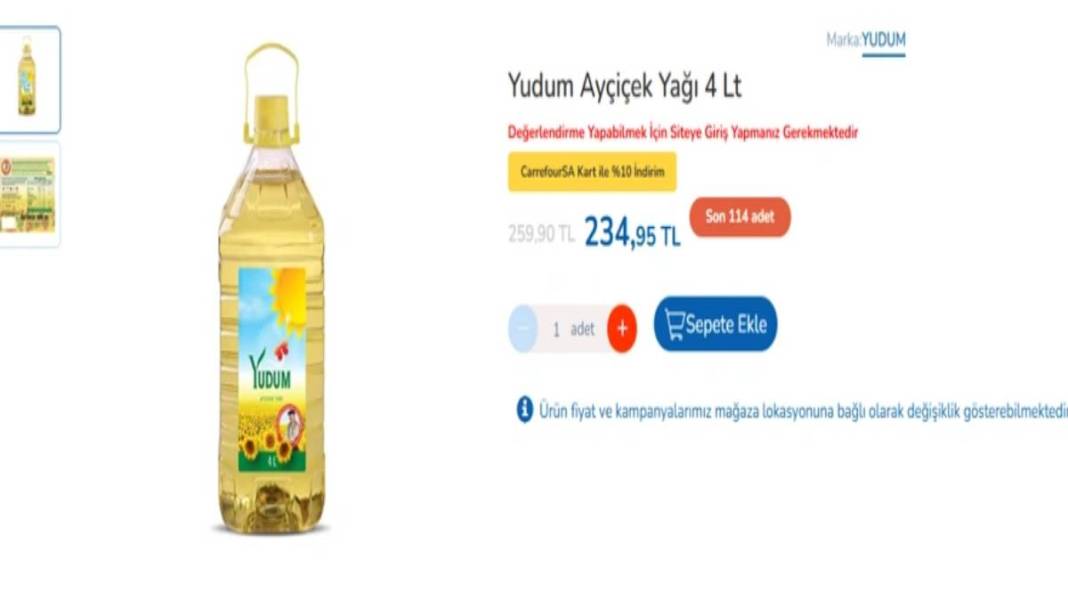 Ayçiçek yağında dev indirim fırsatı! 4 litre ayçiçek yağı 234 TL'ye düştü. Torbasını alan o marketlere koşuyor 3